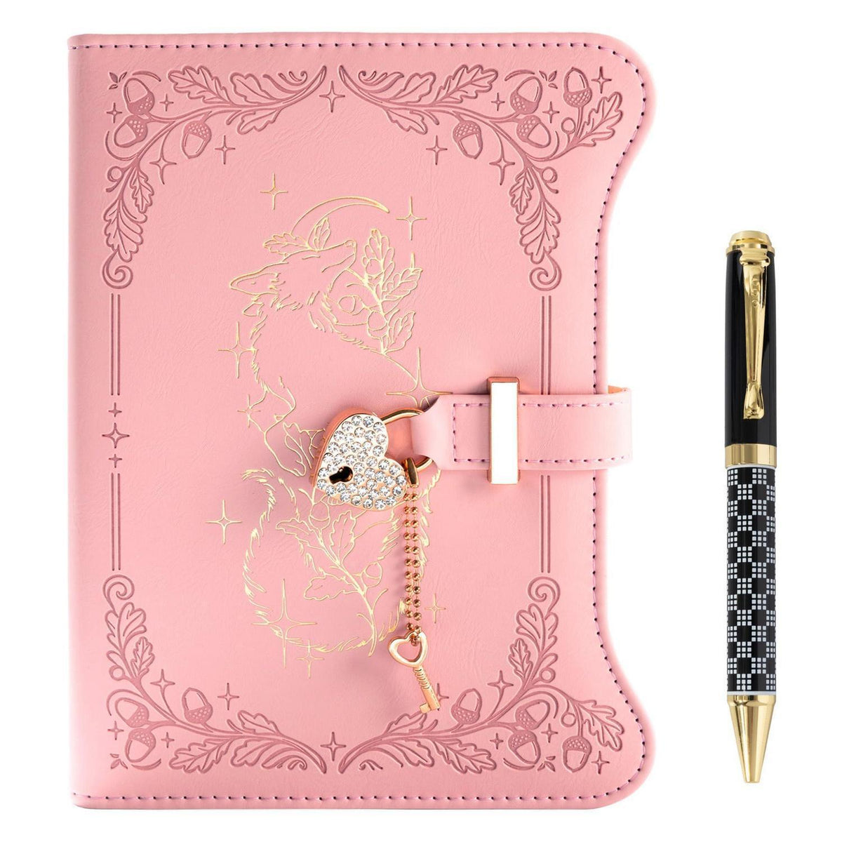 Notizbuch mit Schloss & Schlüssel – Fuchs Design A5