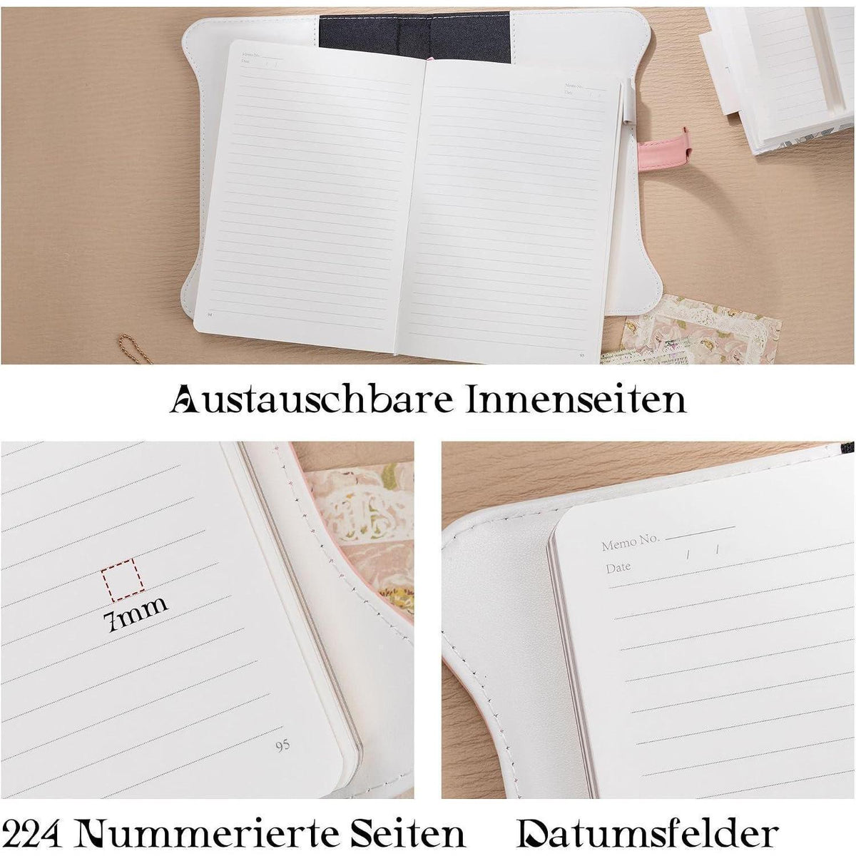 Notizbuch mit Schloss & Schlüssel – Fuchs Design A5