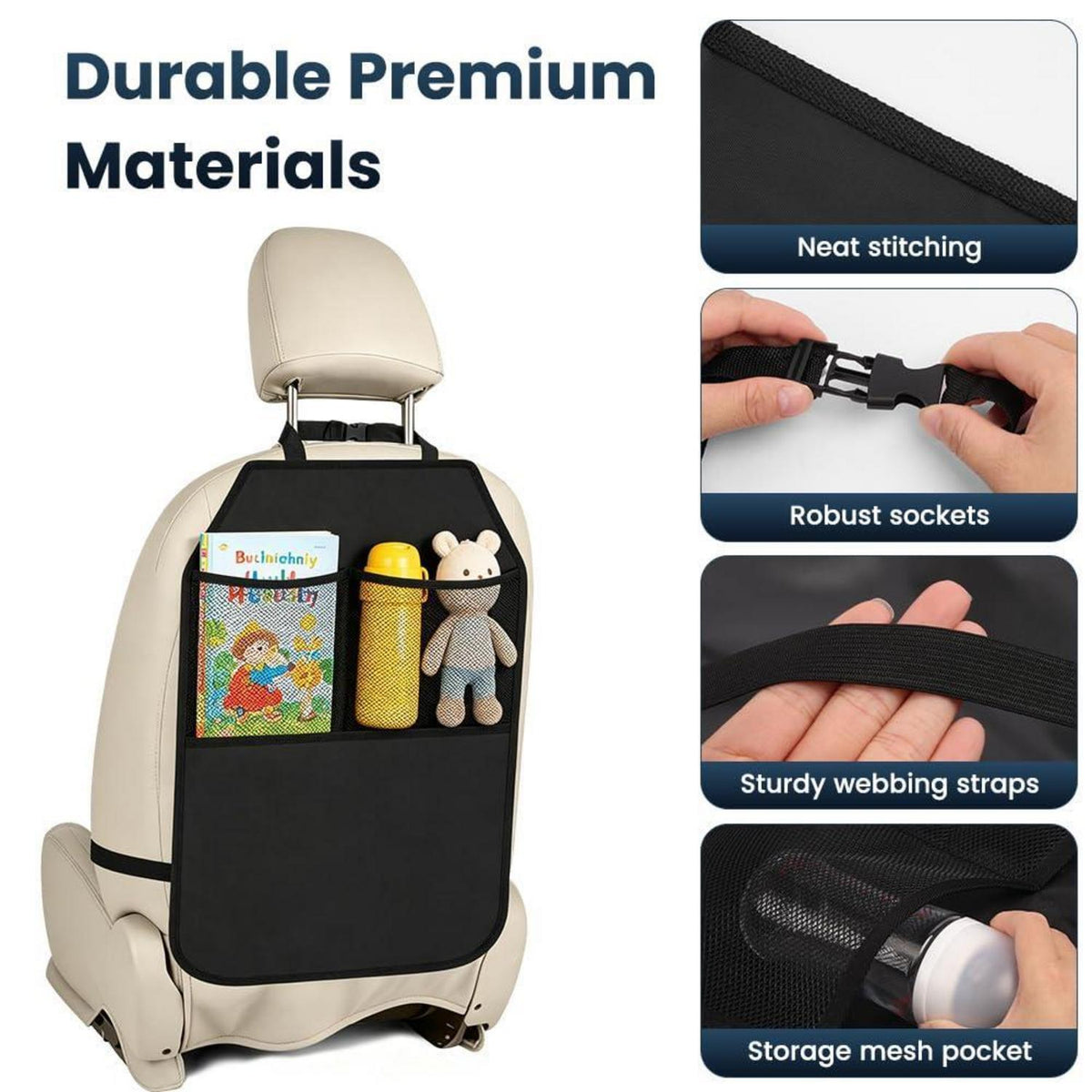 Autositz Organizer 2er-Pack – Rücksitz Tasche für Ordnung