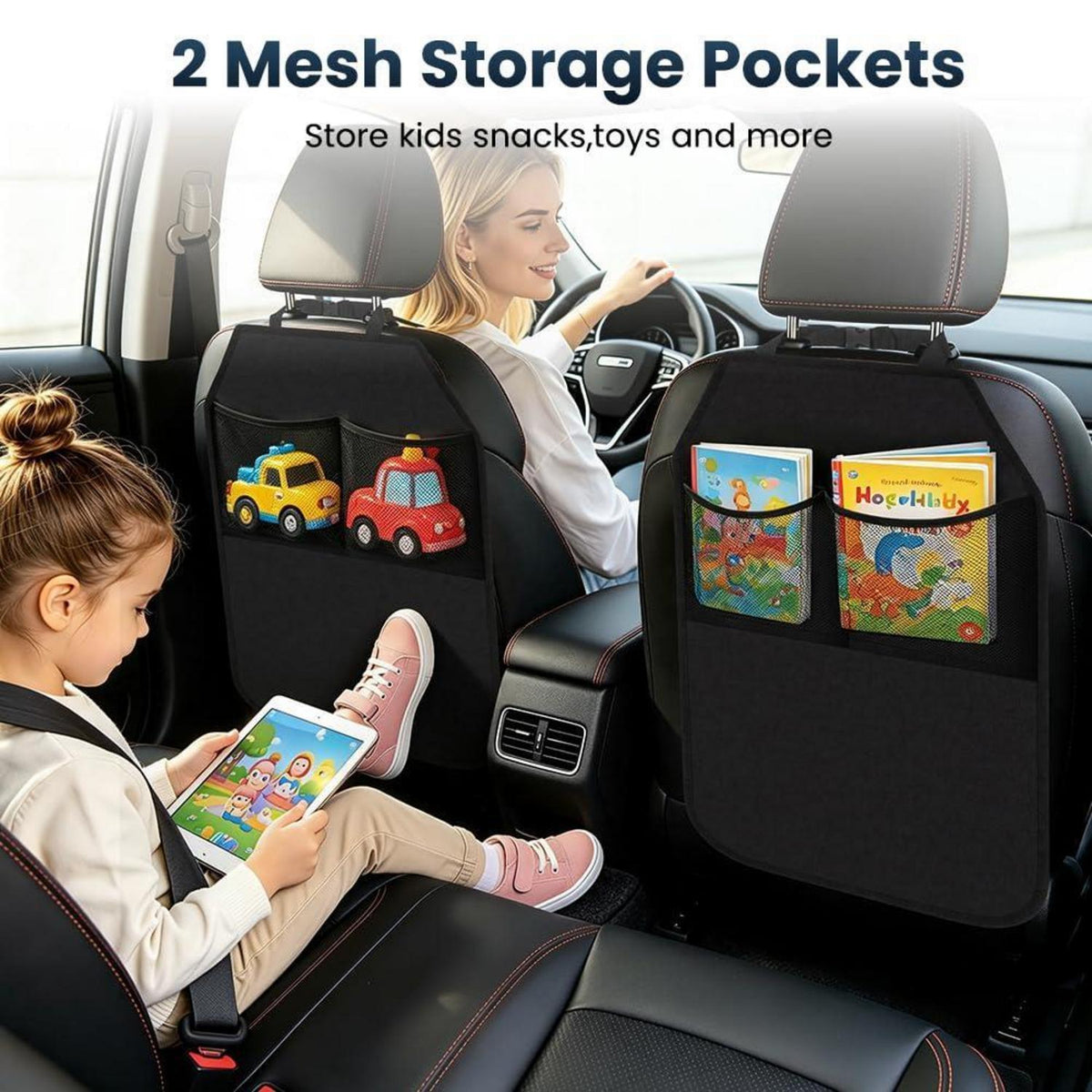 Autositz Organizer 2er-Pack – Rücksitz Tasche für Ordnung