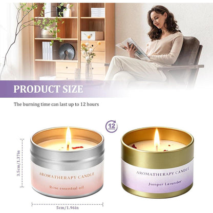 Sojawachs Teelichter Set 6er-Pack - Duftkerzen Geschenkset für Frauen