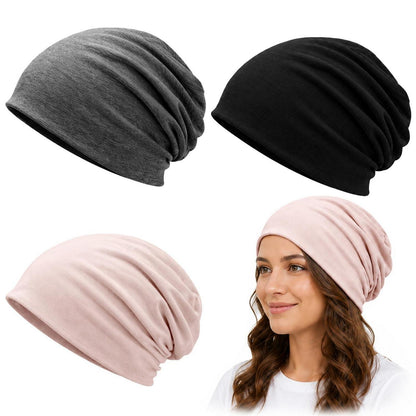 3er Set Damen Strickmützen, dünn & weich, für alle Jahreszeiten