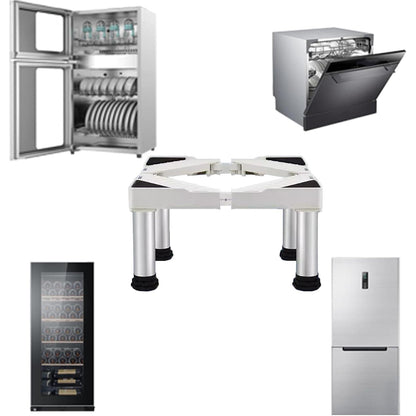 Höhenverstellbarer Kühlschrank-Unterbau | Weiß, 300kg Traglast