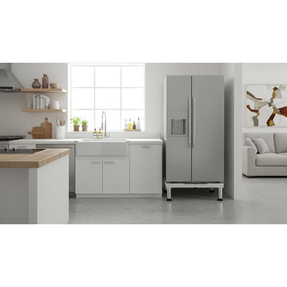 Höhenverstellbarer Kühlschrank-Waschmaschinen Sockel Weiß 42-65cm