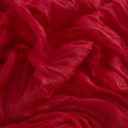 6x Tischläufer Boho Gaze 90x300cm Rot – Rustikale Tischdeko