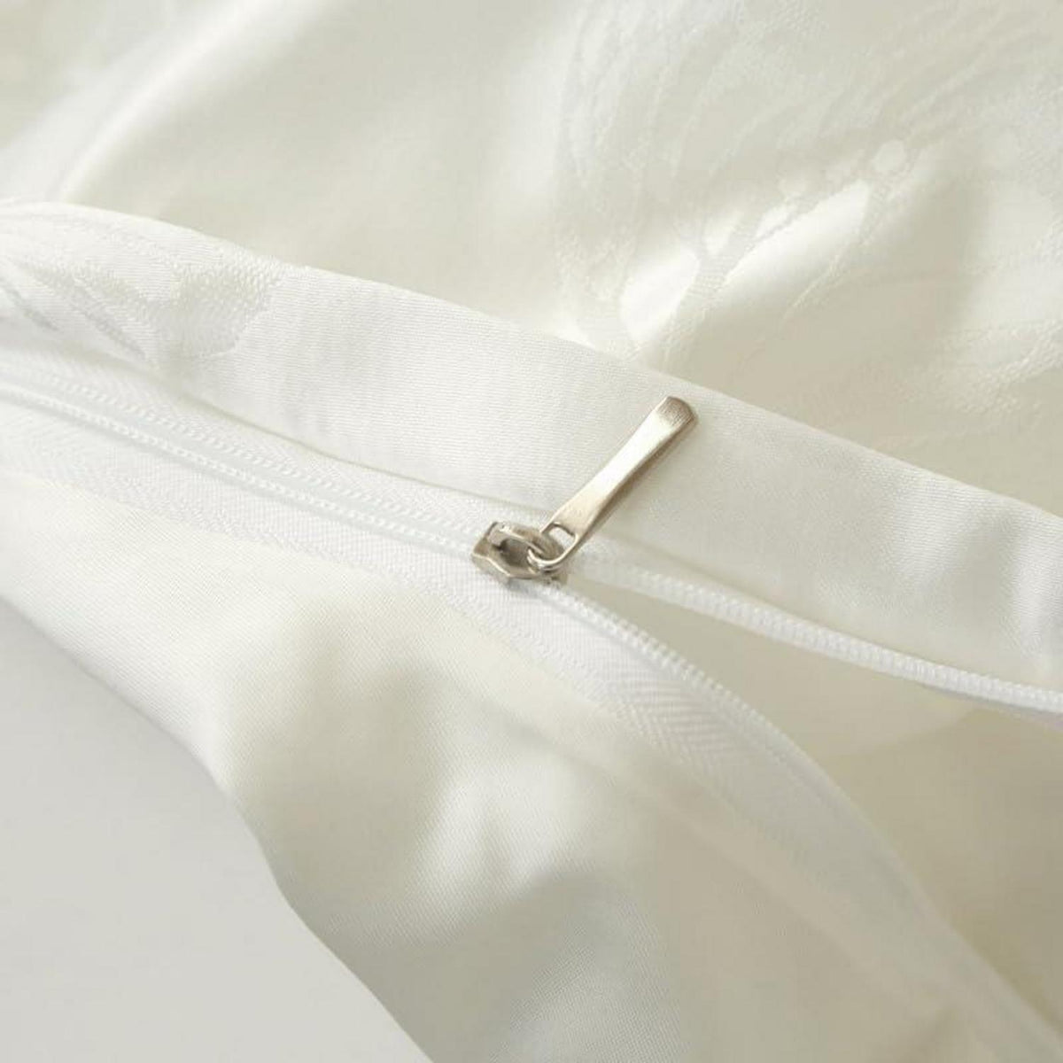 Satin Bettwäsche Set 135x200 cm Beige Mikrofaser