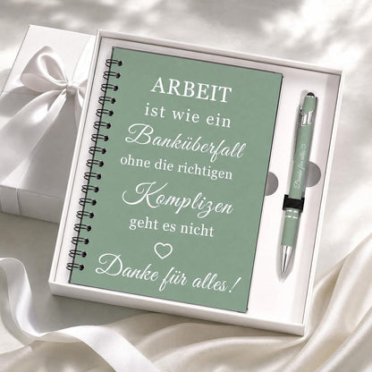 Notizbuch Set 6-teilig mit Kugelschreibern & Klee-Motiv