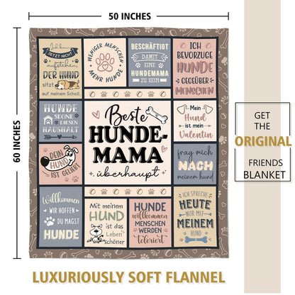 Personalisierte Kuscheldecke für Hundemamas – Weich & Flauschig