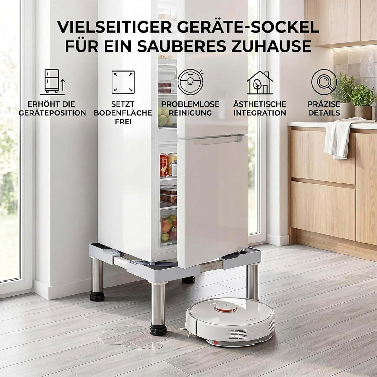 Kühlschrank-Sockel | Höhenverstellbar & Stabil bis 300kg