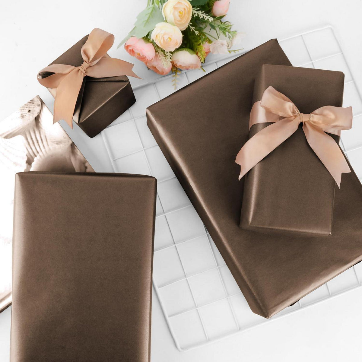 Geschenkpapier Dunkelbraun 43 cm x 10 m für alle Anlässe