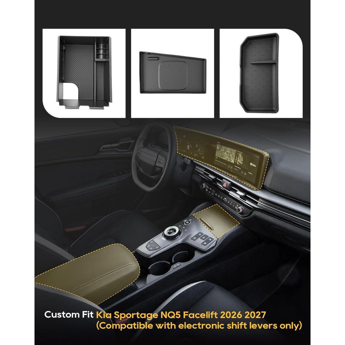 3er Set Auto Organizer Kia Sportage NQ5 Facelift 2026+
